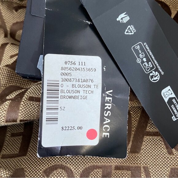 NWT Versace all over logo shirt size 52 - Picture 11 of 12